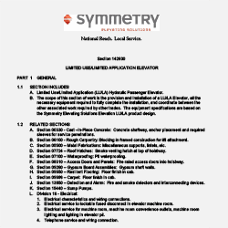 Limited Use/Limited Application Elevator Specifications