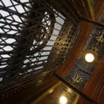 Interior view of an ornate LU/LA elevator