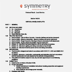 Vertical Wheelchair Lift Specifications