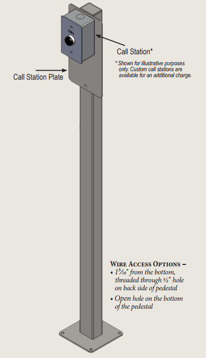 Vertical Platform Lift Pedestal Call Station