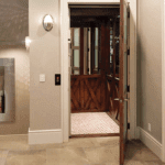 Symmetry Home Elevator with Crossbuck Panels installed by Country Home Elevator - Kansas City