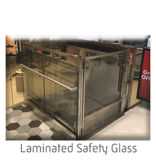 Vertical Platform Lift Symmetry Laminated Safety Glass Sample