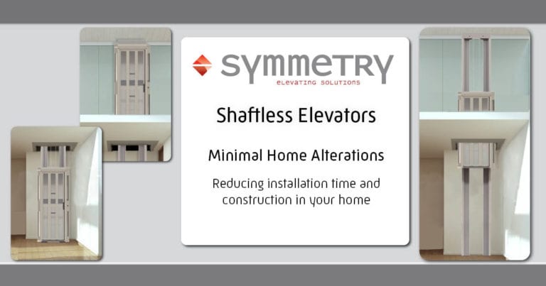 Symmetry Shaftless Home Elevator Minimal Home Alterations