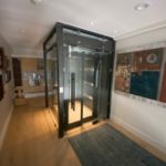 Custom Symmetry Home Elevator Steel Black Frame and Glass