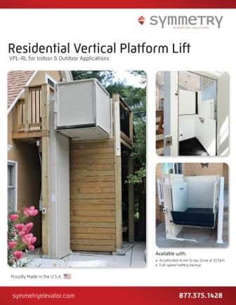 Symmetry Residential Vertical Platform Lift Brochure