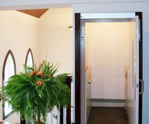 Symmetry Wheelchair lift VPL-SL installed in church by Country Home Elevator